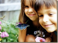 child and butterfly